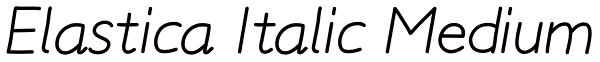 Elastica Italic Medium Font