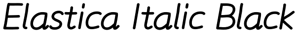 Elastica Italic Black Font