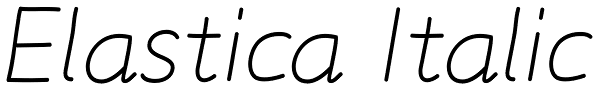 Elastica Italic Font