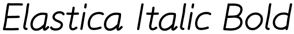 Elastica Italic Bold Font