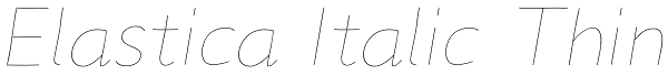 Elastica Italic Thin Font