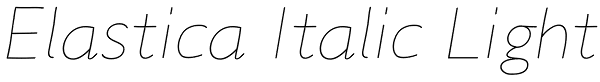 Elastica Italic Light Font