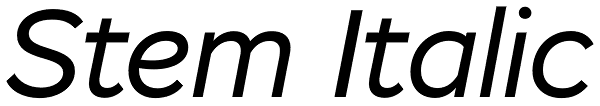 Stem Italic Font