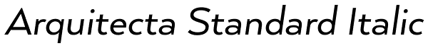 Arquitecta Standard Italic Font