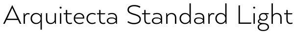 Arquitecta Standard Light Font