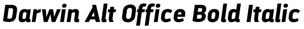 Darwin Alt Office Bold Italic Font