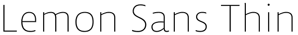 Lemon Sans Thin Font