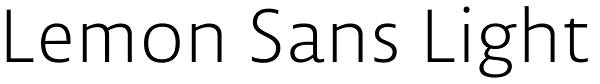 Lemon Sans Light Font