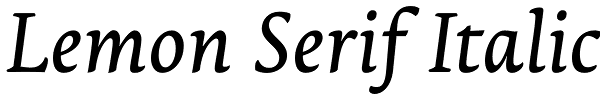 Lemon Serif Italic Font