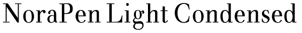 NoraPen Light Condensed Font