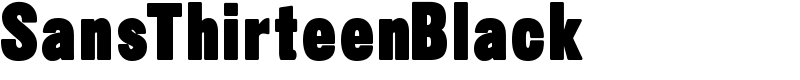 SansThirteenBlack Font