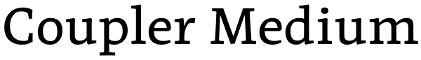 Coupler Medium Font