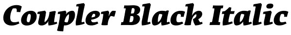 Coupler Black Italic Font