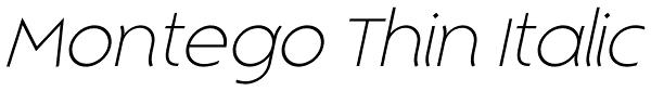 Montego Thin Italic Font