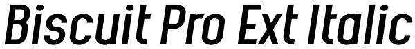 Biscuit Pro Ext Italic Font