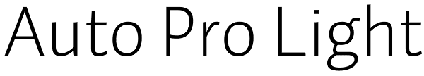 Auto Pro Light Font