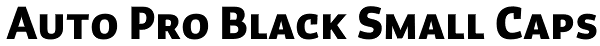 Auto Pro Black Small Caps Font