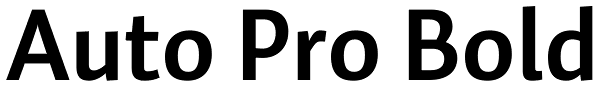 Auto Pro Bold Font