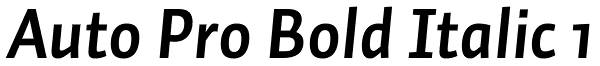 Auto Pro Bold Italic 1 Font