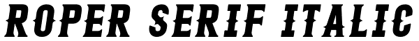 Roper Serif Italic Font