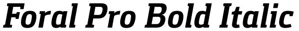 Foral Pro Bold Italic Font