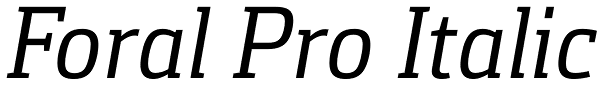 Foral Pro Italic Font
