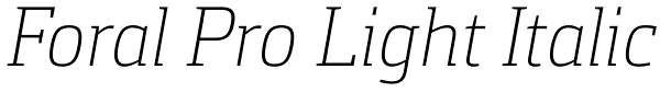 Foral Pro Light Italic Font