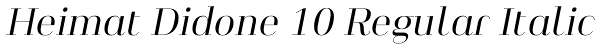 Heimat Didone 10 Regular Italic Font