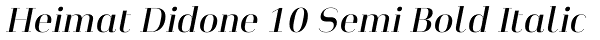 Heimat Didone 10 Semi Bold Italic Font