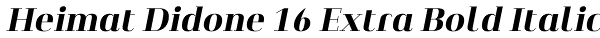 Heimat Didone 16 Extra Bold Italic Font