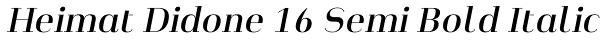 Heimat Didone 16 Semi Bold Italic Font
