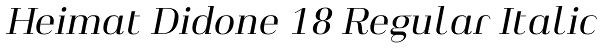 Heimat Didone 18 Regular Italic Font