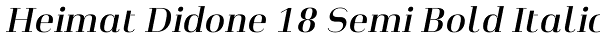 Heimat Didone 18 Semi Bold Italic Font