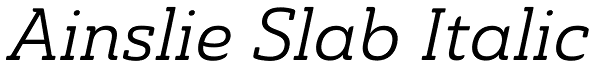 Ainslie Slab Italic Font