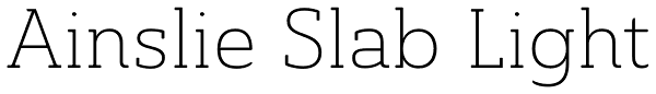 Ainslie Slab Light Font