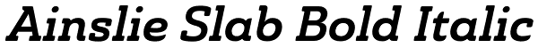 Ainslie Slab Bold Italic Font