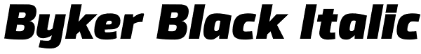 Byker Black Italic Font