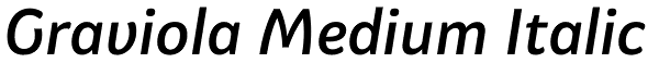Graviola Medium Italic Font