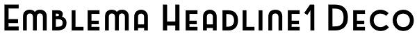 Emblema Headline1 Deco Font