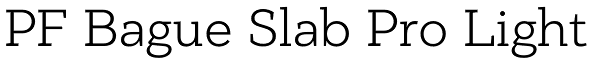 PF Bague Slab Pro Light Font