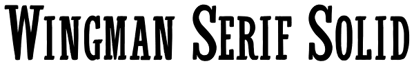 Wingman Serif Solid Font