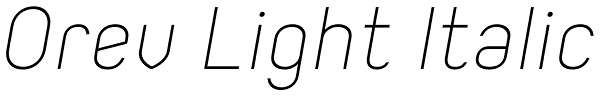 Orev Light Italic Font