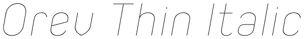 Orev Thin Italic Font