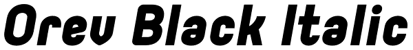 Orev Black Italic Font
