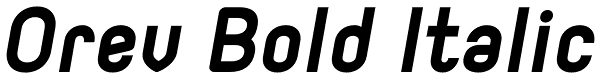 Orev Bold Italic Font
