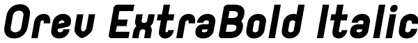 Orev ExtraBold Italic Font