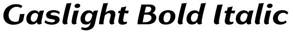 Gaslight Bold Italic Font