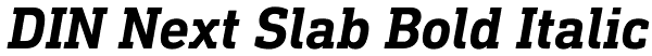 DIN Next Slab Bold Italic Font