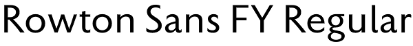 Rowton Sans FY Regular Font