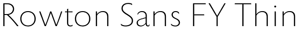 Rowton Sans FY Thin Font